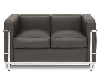 Sofa Zweisitzer LC2  (Anilinleder darkbrown)