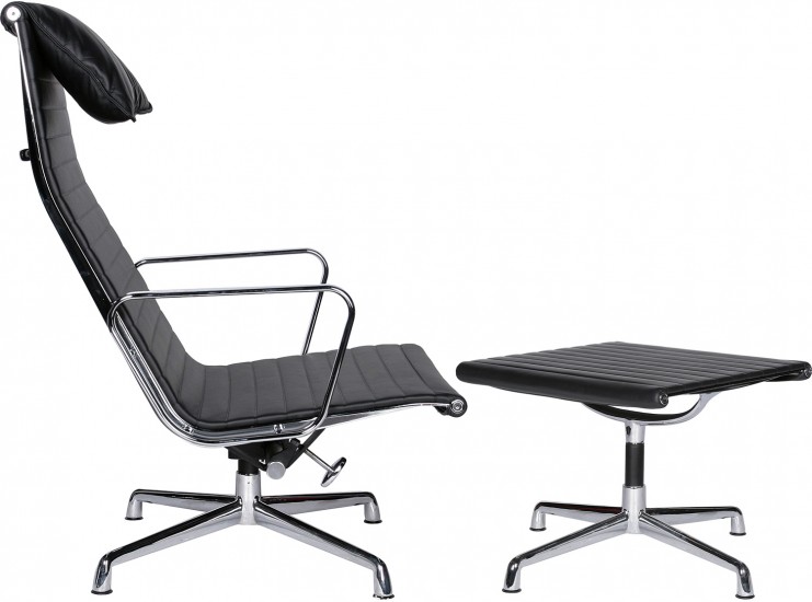 Ottoman Ea 124 By Charles Eames 1958 80205, Eames Aluminum Group Chair Replica