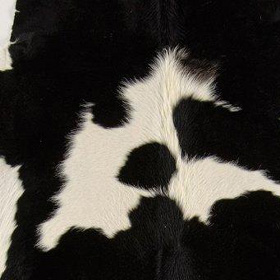 cowhide black - white}