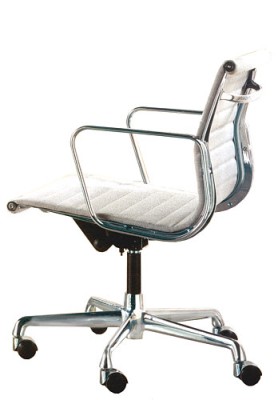 Aluminuim Group Chair EA 117 by Charles Eames (Anilinleder dunkelbraun)