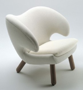 Pelikan Chair by Finn Juhl 1940 (Kaschmir schwarz)
